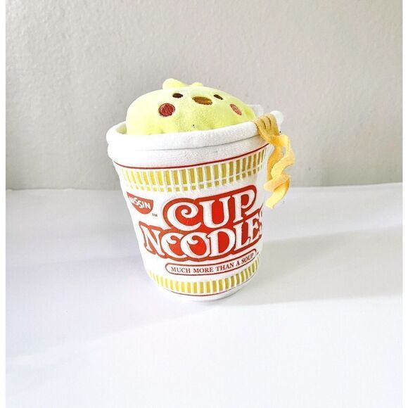 Anirollz x Nissin Cup Noodles Mochi Soft Squishy Mini Plush Keychain baby chick - Picture 2 of 4